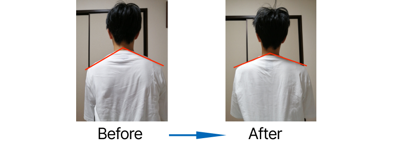 背筋のビフォーアフター